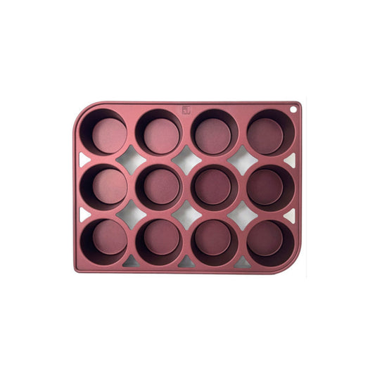 Professional 12 Cup Deep Muffin Pan Die Cast Titanium Nonstick