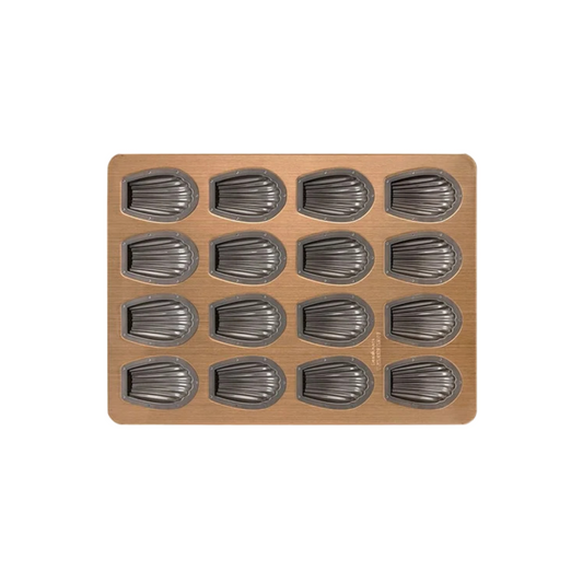 Silpap Gold GSME Deep Madeleine Fan J-shaped Pan 16-Cavity
