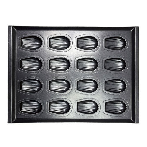 Commercial deep fan madeleine pan with 16 cavities for UNOX and VENIX ovens, K-ZONE STUDIO