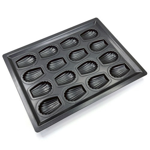 Commercial deep fan madeleine pan with 16 cavities for SMEG and GIERRE ovens, K-ZONE STUDIO