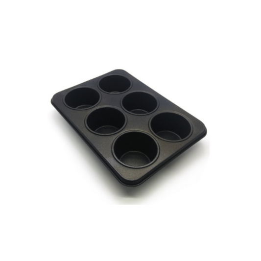 Muffin Pan & Cupcake Pan, 6-Cup, Steel