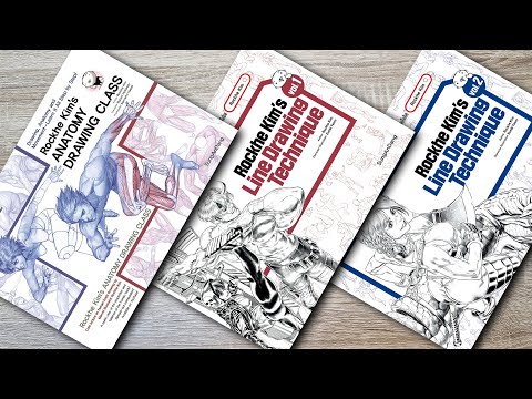 Rockhe Kim: Line Drawing Book Set + ANATOMY DRAWING CLASS