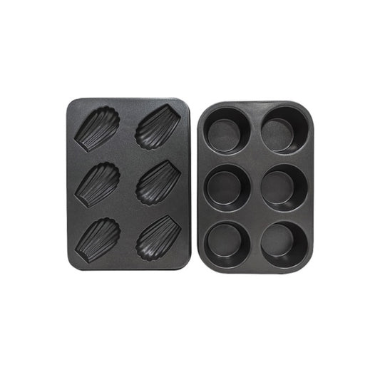 Cup Cake Pan + Madeleine Pan Set (6 Cup)
