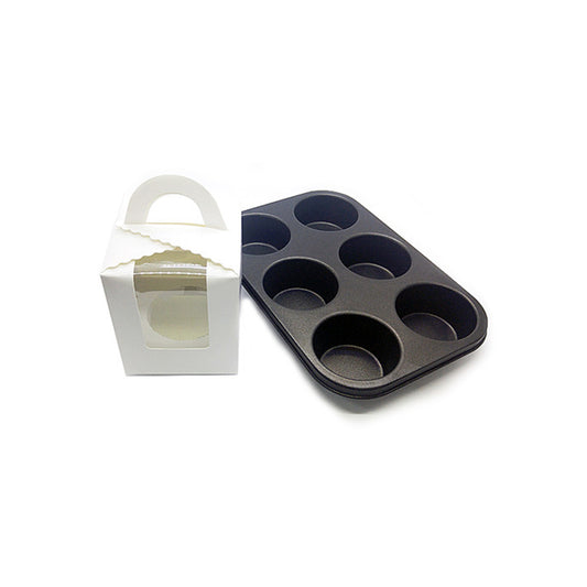 Muffin Pan & Cupcake Pan, 6-Cup + Muffin Box