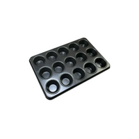 46 Muffin Pan Extra Large 15 Cavity Single-Sided Coating Commercial Use