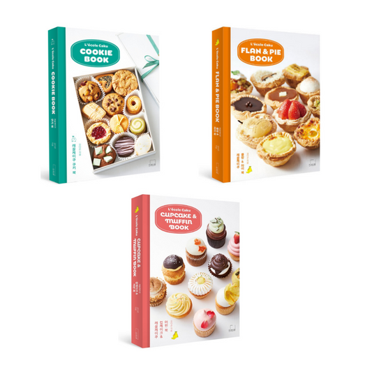 L'ecole Caku Book Set (Cupcake & Muffin Book+Cookie+Flan & Pie)